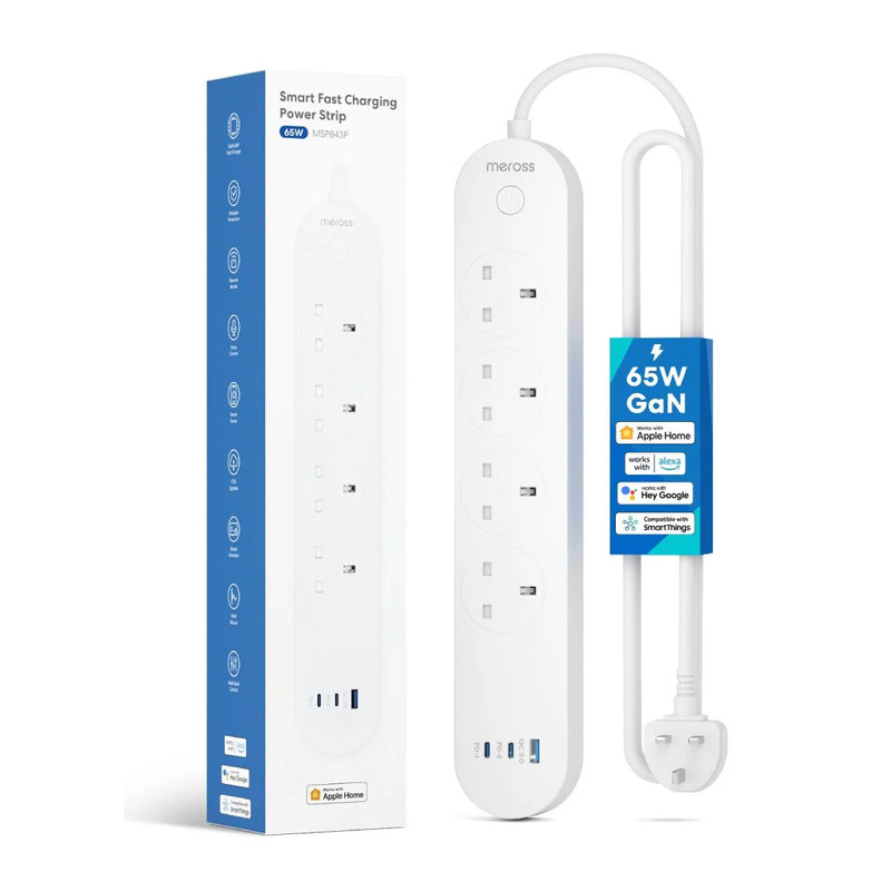 Meross Smart Fast Charging 65W Power Strip - White - وصلة